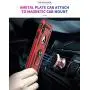 Military Grade Drop Impact for iPhone Xs Max Case 6.5 inch Metal Rotating Ring Kickstand Holder Built-in Magnetic Car Mount Armor Heavy Duty Shockproof Cover for iPhone Xs Max Phone Case (Red)