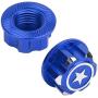 Vbest life Aluminium Alloy Hex Wheel Mount Nuts, 4pcs Metal 17mm Hex Wheel Nut RC Spare Part Replacement Compatible with X-MAXX Summit Traxxas RC Car(Mazarine)