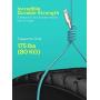 Xcentz iPhone Charger 6ft, Apple MFi Certified Lightning Cable iPhone Charger Cable Metal Connector, Durable Braided Nylon High-Speed Charging Cord for iPhone 11/X/XS Ma/XR/8 Plus/7/6/5, iPad, Blue