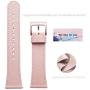 WFEAGL For Versa Band, Top Grain Leather Band Replacement Strap for Versa /Versa 2 /Versa Lite /Versa SE Fitness Smart Watch(Pink Band+Rose Gold Buckle)