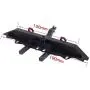 JVSISM Metal Rear Bumper with Trailer Hitch for 1/10 RC Crawler Car TRX4 Axial SCX10 III AXI03007 Upgrade Parts,Black