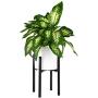 Adjustable Metal Indoor Plant Stand (10 to 14 Inch), Mid Century Plant Stand (16 Inch Height), Modern Plant Holder, Fit 10 11 12 13 14 Inch Pots (Plant and Pot Not Included)