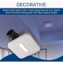 Broan-NuTone AR110LKVV SurfaceShield Vital Vio Powered Exhaust Vent LED White Light & Antibacterial Violet Light, 110 CFM