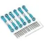 Tongina 6PCS Metal Servo Linkage Pulling Steering Rods Arms for 1/18 WLtoys RC Parts