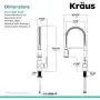 Kraus KPF-1690SFS Britt Pre-Rinse/Commercial Kitchen Faucet with Dual Function Sprayhead in all-Brite Finish, Spot Free Stainless Steel