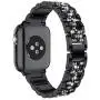 Mosonio Compatible with Apple Watch Band 38mm 40mm 42mm 44mm with Case Women, Jewelry Replacement Metal Wristband Strap with 2 Pack Bling PC Protective Cover for iWatch Series 6/5/4/3/2/1(Black) Mosonio Compatible with Apple Watch Band 38mm 40mm 42mm 44mm with Case Women, Jewelry Replacement Metal Wristband Strap with 2 Pack Bling PC Protective Cover for iWatch Series 6/5/4/3/2/1(Black)