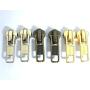 YKK #5 Lock Zipper Slider Metal Teeth Antique Mix Color Replace Part (6 Sliders)
