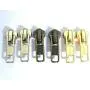 YKK #5 Lock Zipper Slider Metal Teeth Antique Mix Color Replace Part (6 Sliders)