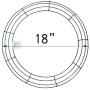 MTB Wire Wreath Frame 18 inch Green, Pack of 10 Wreath Form