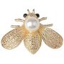 Prettyia 11 Pieces Metal Bees Alloy Flatback Craft Sewing Buttons Pearl Embellishment for Garment Bags Shoes Applique Decorations DIY Scrapbooking Card Making