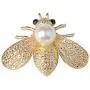Prettyia 11 Pieces Metal Bees Alloy Flatback Craft Sewing Buttons Pearl Embellishment for Garment Bags Shoes Applique Decorations DIY Scrapbooking Card Making