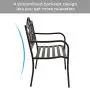 Laurel Canyon 50'' Outdoor Patio Bench, Cast Iron 2-Person Metal Seating with Floral Design Backrest Furniture Chair for Porch Backyard Garden Pool Deck, Dark Brown Laurel Canyon 50'' Outdoor Patio Bench, Cast Iron 2-Person Metal Seating with Floral Design Backrest Furniture Chair for Porch Backyard Garden Pool Deck, Dark Brown
