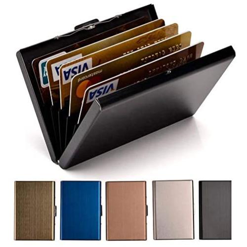 Credit Card Holder Stainless Steel Credit Card Case Metal ID Card Holder RFID Wallets Business Card Holder for Women or Men