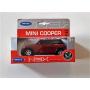 Modern Style Mini Cooper Model Made of Die Cast Metal and Plastic Parts, Pull Back & Go Action, Red