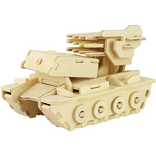 A-Parts Military Armor Tank DIY 3D Cut Model Kit- Wooden Puzzle Toy for Kids Home Decoration