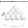 Hollywood Style Led Vanity Mirror Lights Kit with 10 Dimmable Light Bulbs for Makeup Dressing Table and Power Supply Plug in Lighting Fixture Strip, Vanity Mirror Light, White (No Mirror Included)