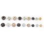 rosenice Sew On Snaps Buttons Metal Snaps Fasteners Press Studs Buttons 50 Sets Brass Fasteners DIY Craft Accessory (15mm-Silver)