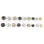 rosenice Sew On Snaps Buttons Metal Snaps Fasteners Press Studs Buttons 50 Sets Brass Fasteners DIY Craft Accessory (15mm-Silver)