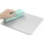 Metal Aluminum Mouse Pad Hard Mat Smooth Magic Ultra Thin Double Side Mouse Mat Waterproof Fast and Accurate Control for Gaming and Office(Small Gray 9.05X7.08 Inch)