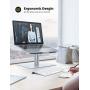 Swivel Laptop Stand, Lamicall Laptop Riser - [360-Rotating] Ergonomic Aluminum Computer Desk Holder Compatible with MacBook, Air, Pro, Dell XPS, HP and More 10'' - 17.3'' Notebook - Sliver