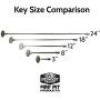 Midwest Hearth Universal Valve Key for Gas Fire Pits and Fireplaces - Polished Chrome (3-Inch)