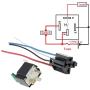ESUPPORT 12V 30A Car Motor Heavy Duty Relay Socket Plug 4Pin Fuse Switch On/Off SPST Wire Harness Metal Pack of 2