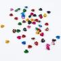 600 Pieces Mixed Color 3-Size Aluminum Rose Flower Tiny Metal Beads Jewelry Making DIY Craft
