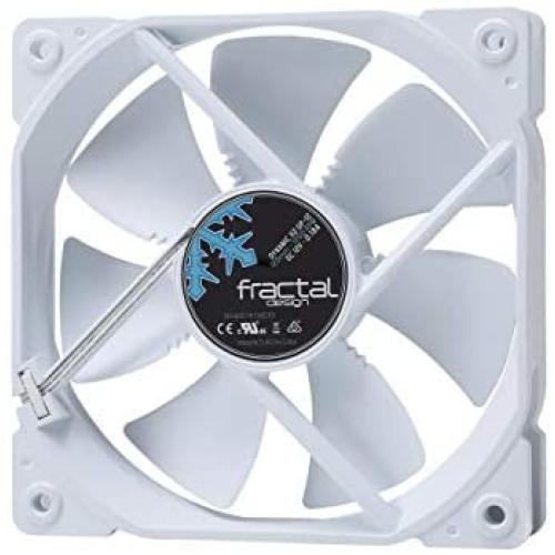 Fractal Design Dynamic X2 GP-12 Computer Fan - Silent Fan - High Airflow – 120x120x25 mm – 1200RPM – FDB-Bearings – Trip Wire - Aerodynamically Shaped Struts – 12v - White Edition (Single)