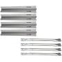 Direct Store Parts Kit DG120 Replacement for BBQ Grillware GSC2418, GSC2418N Gas Grill Heat Plate and Burner, 4 Pack (Stainless Steel Burner + Stainless Steel Heat Plate)