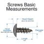 Shopcorp 18-8 Stainless Steel #10 Phillips Drive, Truss Head 1/2 Inch Sheet Metal Screw – Self-Tapping, Full Thread (Pack of 500)