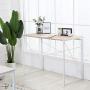Folding Computer Desk Modern Writing Study Desk Industrial Simple Laptop Table for Home Office Notebook Desk, Oak White