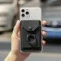 YUNCE Ring Stand Stick on Wallet Cell Phone Slim Leather Wallet Stick on Wallet Credit Card RFID Blocking Sleeve Black YUNCE Ring Stand Stick on Wallet Cell Phone Slim Leather Wallet Stick on Wallet Credit Card RFID Blocking Sleeve Black