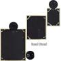 Golden State Art, Set of 7, Aluminum Photo Frame with Ivory Color Mat & Real Glass, Metal Wall Photo Frame Collection (Gold)