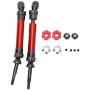 T best RC Drive Shaft, 2Pcs Aluminium Alloy Steel 1:10 Scale Remote Control Crawler Car Drive Shaft RC Upgrades Parts Accessory for ECX 2WD 1/10 RC Hobby Car(Red)