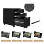 Bonnlo Mobile File Cabinet with Lock, 3 Smooth Gliding Drawers and Wheels for Home Office, Fully Assembled Except Casters, Black Bonnlo Mobile File Cabinet with Lock, 3 Smooth Gliding Drawers and Wheels for Home Office, Fully Assembled Except Casters, Black