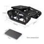 XiaoR Geek Smart Robot Car Chassis Kit Aluminum Alloy Big Tank Chassis with 2WD Motors for Arduino/Raspberry Pi DIY Remote Control Robot Car Toys - Free Tools (Black) XiaoR Geek Smart Robot Car Chassis Kit Aluminum Alloy Big Tank Chassis with 2WD Motors for Arduino/Raspberry Pi DIY Remote Control Robot Car Toys - Free Tools (Black)