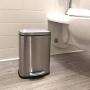 iTouchless SoftStep 1.32 Gallon Bathroom Stainless Steel Step Trash Can, 5 Liter Pedal Bin, Removable Inner Bucket, Soft and Silent Open and Close