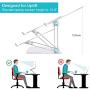 Laptop Stand, Aluminum Computer Riser, Ergonomic Laptops Elevator for Desk,Portable Adjustable Notebook Metal Holder Compatible with 10 to 17 Inches Notebook Computer, Silver