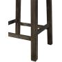 BOWERY HILL Montego Multipurpose Home Bar Living Room Sofa Table Set with 3 Upholstered Stools in Dark Walnut and Gray Fabric