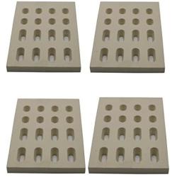 Grill Valueparts REV5504CB (4-Pack) Grand Turbo Grand Hall Members Mark Ceramic Briquettes Ceramic Brick Flame Tamer, Set of 4 (Dimensions: 7 1/16'' L X 4 3/4'' W X 1/2'' H)