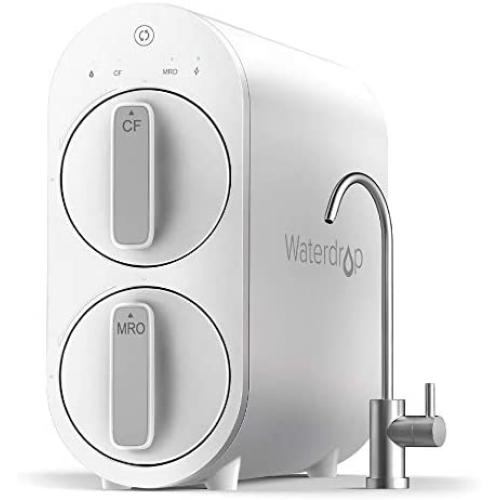 Waterdrop G2 RO Reverse Osmosis Water Filtration System, Tankless, 400 GPD Fast Flow, Reduces TDS, 1:1 Pure to Drain, FCC Listed, USA Tech, WD-G2-W, White