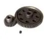 ShareGoo RC 11184 Spur Differential 64T Steel Metal Main Gear & 11176 Pinion 26T Motor Gear,Replacement Gear Combo for Redcat Volcano EPX HSP 1/10 Monster Truck Car