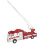 Master Toy Childrens Collectible Die-Cast Metal Pull-Back Action & Sound Fire Engine Truck with Ladder, Red