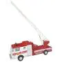 Master Toy Childrens Collectible Die-Cast Metal Pull-Back Action & Sound Fire Engine Truck with Ladder, Red