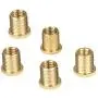 Homyl Pack of 5 Universal Gear Shift Knob Adapter Nuts Insert Set M10x1.25 Gold