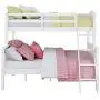 Dorel Living Airlie Solid Wood Bunk Beds Twin Over Full with Ladder and Guard Rail, White Dorel Living Airlie Solid Wood Bunk Beds Twin Over Full with Ladder and Guard Rail, White