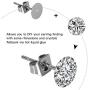 600PCS Hypoallergenic Stainless Steel Earrings Posts(5mm/6mm/8mm) Flat Pad Blank Earring Pin Studs with 600PCS Butterfly Earring Backs for Jewelry Making Findings,Total 1200 Pieces