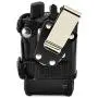 Turtleback Case Made for Unication G1 Voice Pager Fire Radio Phone Black Leather Fitted Case with Heavy Duty Ratcheting Removable Metal Belt Clip