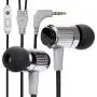 GOgroove AudiOHM RNF Durable Earbuds - Heavy Duty Headphones with Thick Aramid Fiber Reinforced Cable, in-Line Microphone, in-Ear Noise Isolation & Rugged Metal Driver Housing (Metallic Silver) GOgroove AudiOHM RNF Durable Earbuds - Heavy Duty Headphones with Thick Aramid Fiber Reinforced Cable, in-Line Microphone, in-Ear Noise Isolation & Rugged Metal Driver Housing (Metallic Silver)