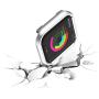 Leotop Compatible with Apple Watch Case 44mm 40mm Series 6 5 4 SE, Metal Bumper Protective Cover Aluminum Alloy Frame Bling Shiny Shockproof Protector Shell Compatible iWatch (Matte Silver, 40mm)